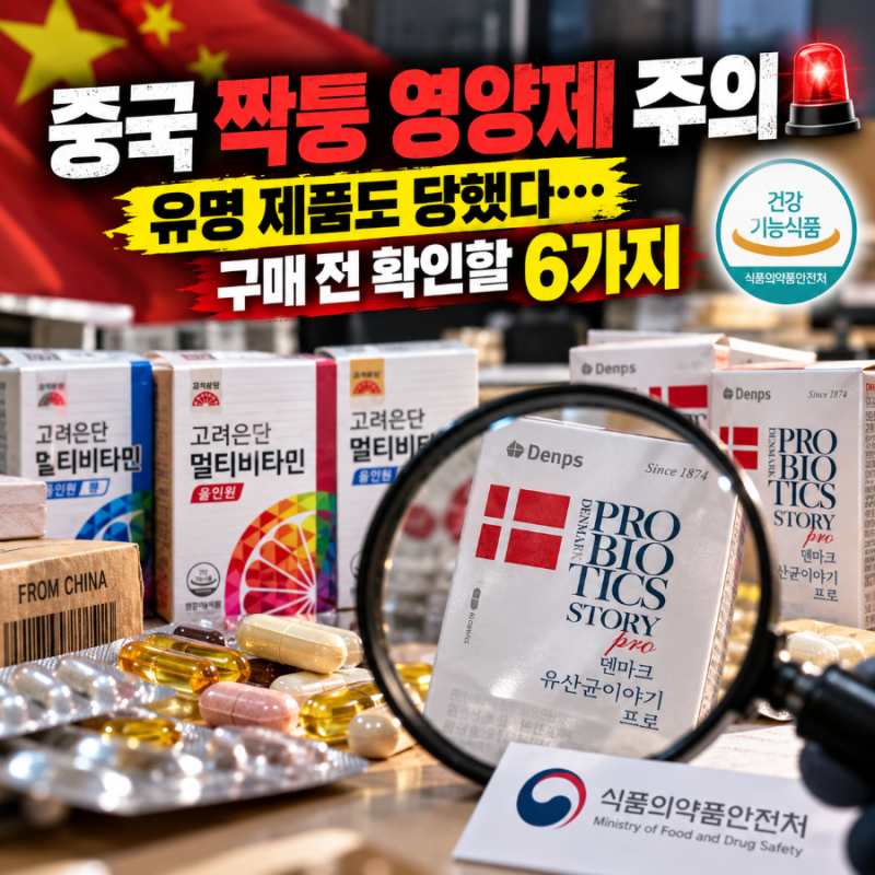 중국 짝퉁 영양제 주의, 온라인에서 샀다면 이 6가지부터 확인해보세요