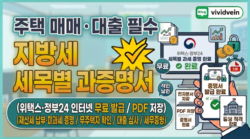 위택스 지방세 세목별 과세증명서 인터넷 발급 방법 (재산세 납부·미과세 증명서 출력)