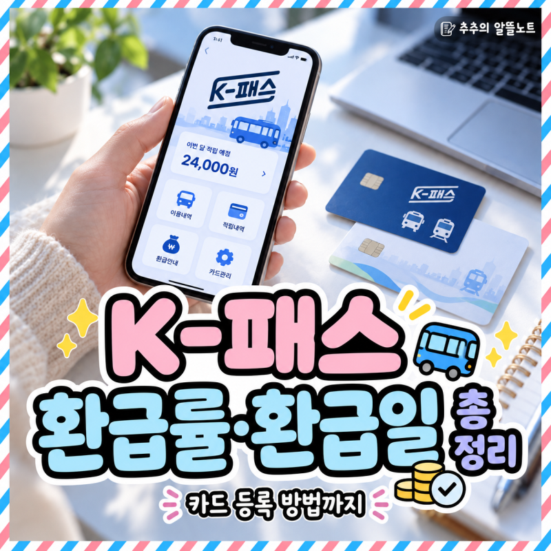 K패스교통카드 환급률·환급일, 등록 방법 총정리