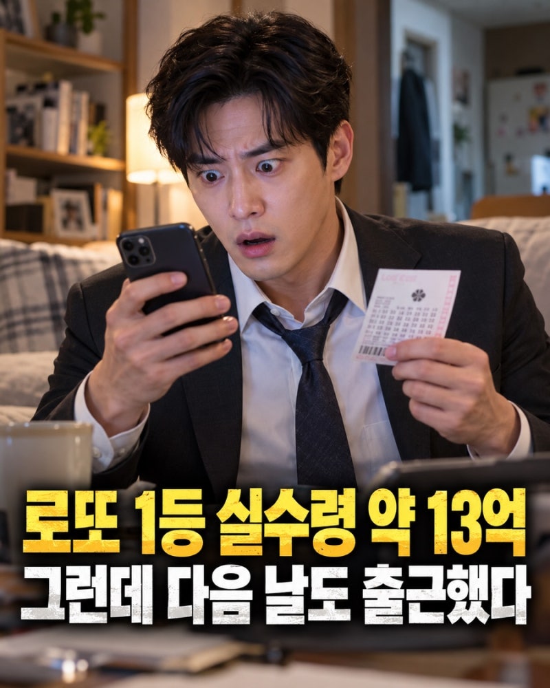 로또 1등도 출근합니다 왜 뜨고 있을까? 실수령 약 13억을 받고도 퇴사 안 한 이준혁, 시청경....
