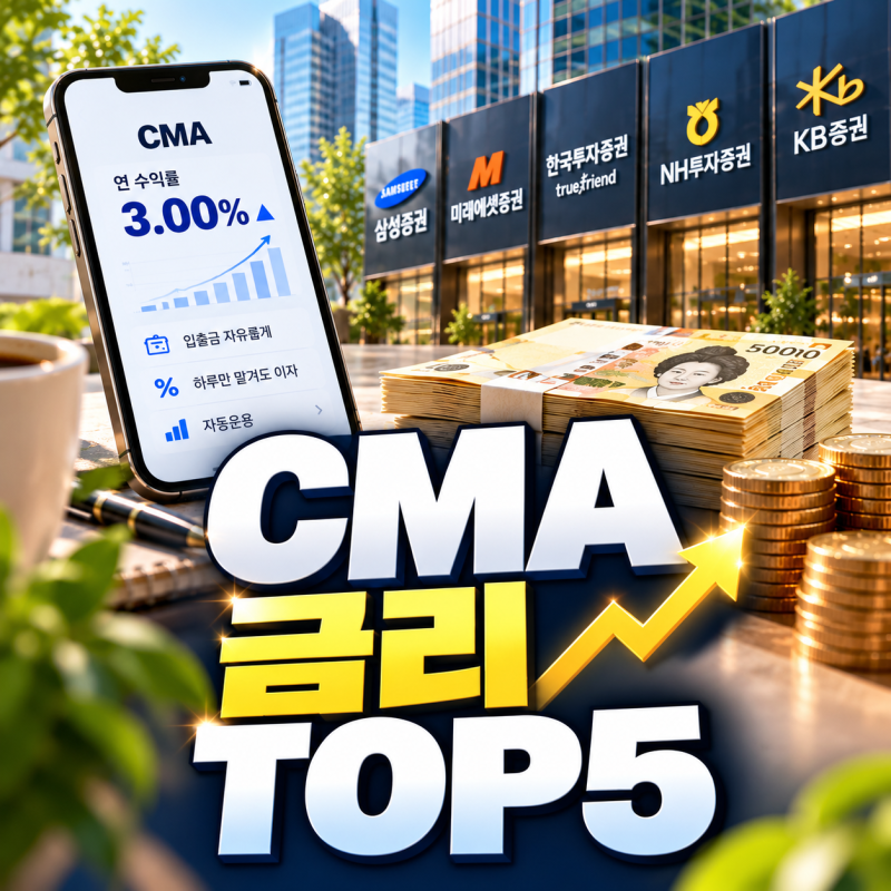 CMA 금리 비교 TOP5, 파킹통장 대신 써도 될까?