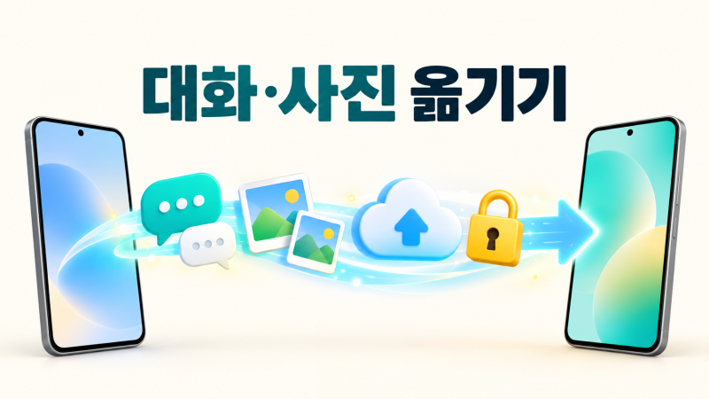 새 휴대폰 카카오톡 대화·사진 옮기기, 백업 순서