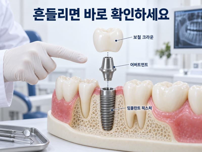 명일동 치과 임플란트 보철 완성 후 주의사항, 오래 사용하려면 꼭 알아두세요