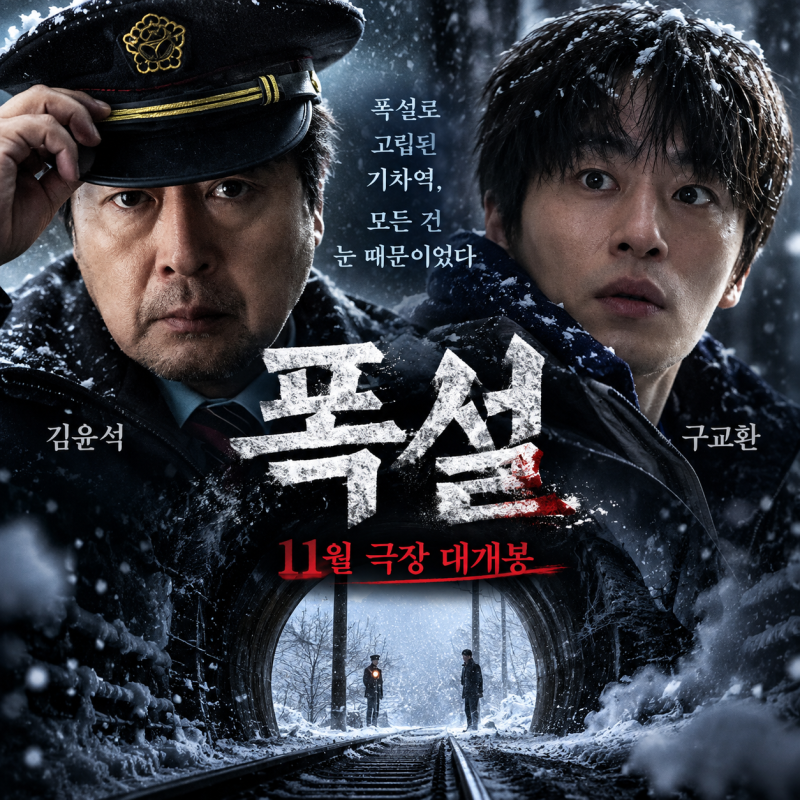 영화 폭설 11월 개봉, 김윤석·구교환이 외딴 기차역에서 만난 이유
