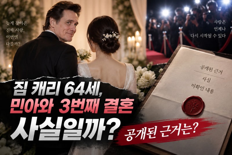 짐 캐리 64세, 민아와 3번째 결혼 사실일까? 확인할 근거