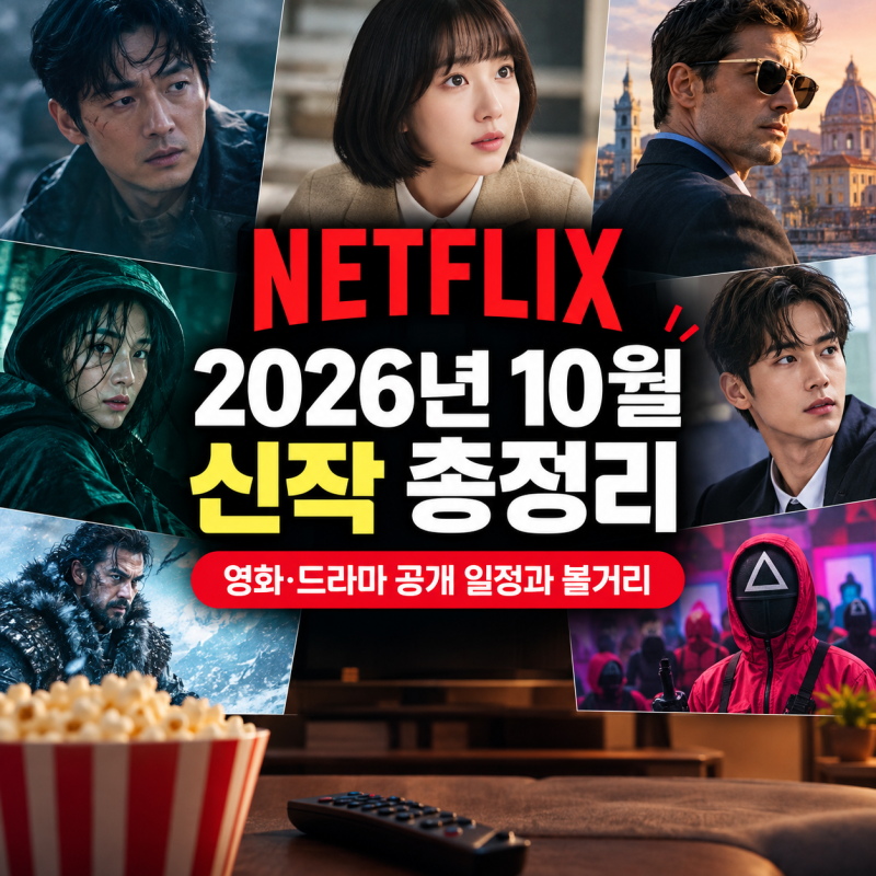 2026년 10월 넷플릭스 신작 총정리｜영화·드라마 공개 일정과 볼거리