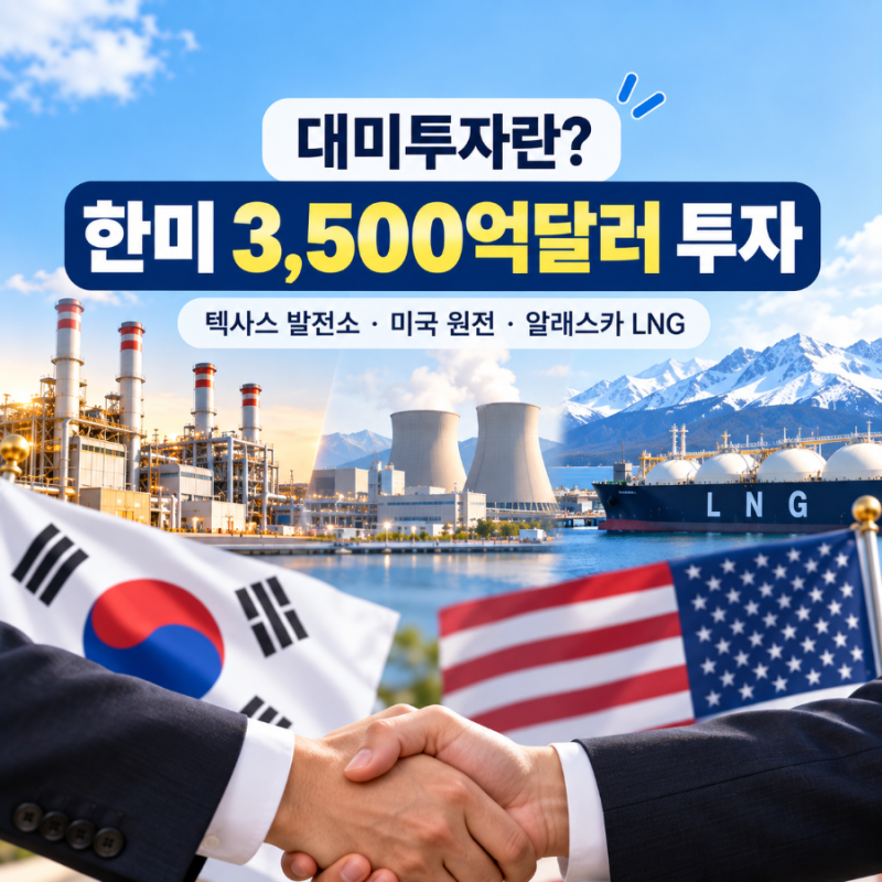 대미투자란? 트럼프가 공개한 한국의 미국 투자｜3500억달러·알래스카 LNG 쉽게 알아보기