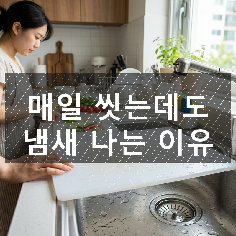 도마 위생의 8할은 살균이 아니라 건조입니다, 눕히지 말고 세우세요