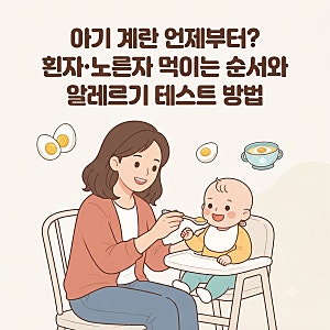 아기 계란 언제부터? 흰자·노른자 먹이는 순서와 알레르기 테스트 방법