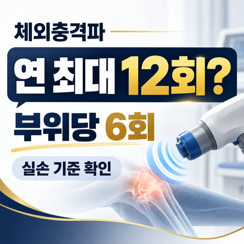체외충격파 연 12회만 된다?｜7월부터 바뀐 자율 가이드라인과 실손 기준