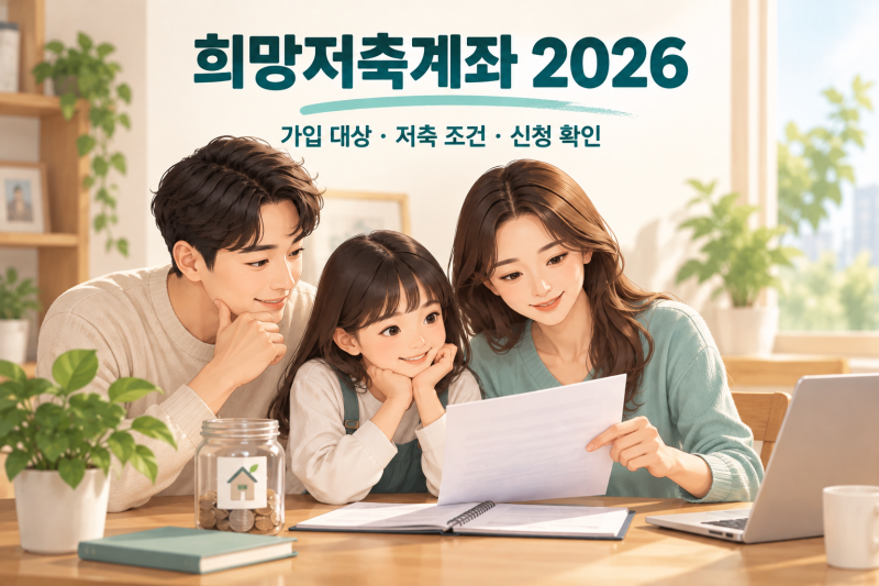 희망저축계좌 조건이 헷갈린다면? 2026 지원금과 신청 순서