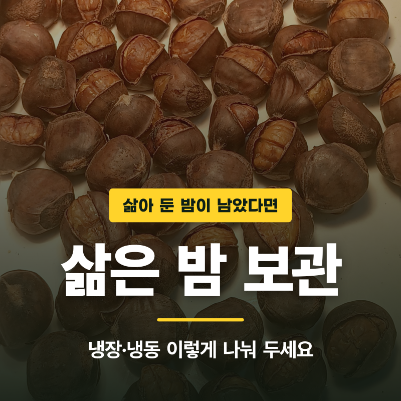 삶은 밤 보관 기간