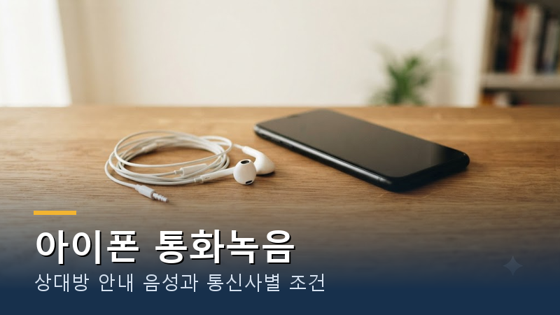 아이폰 통화녹음, 상대방도 알게 될까?｜기본 기능·익시오·에이닷 2026