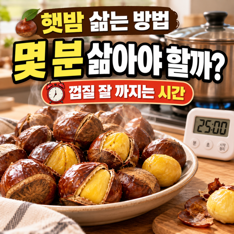 밤 삶는 방법 몇 분이 딱일까? 햇밤 삶는 시간·껍질 잘 까지게 삶는 법