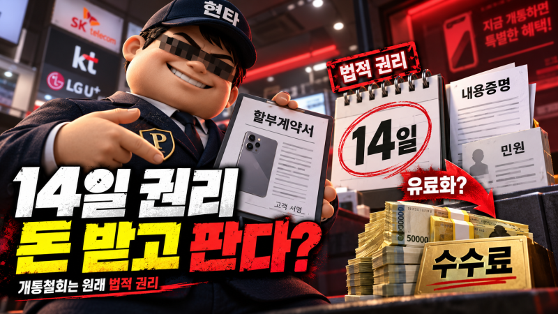 휴대폰 개통철회와 현타, 무료 법적 권리를 30만 원에 파는 사기꾼