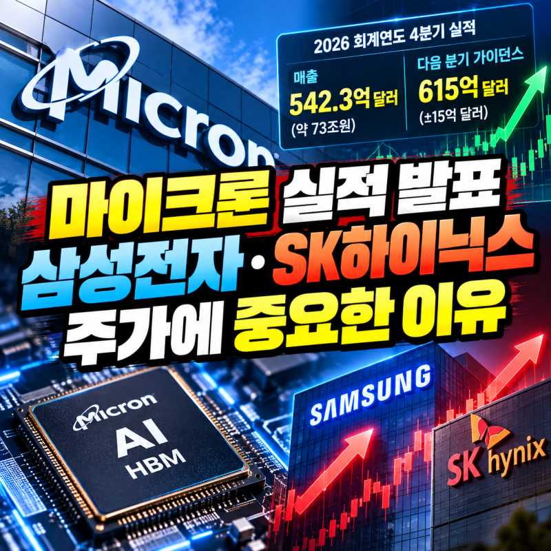마이크론 실적 발표, 삼성전자·SK하이닉스 주가에 중요한 이유