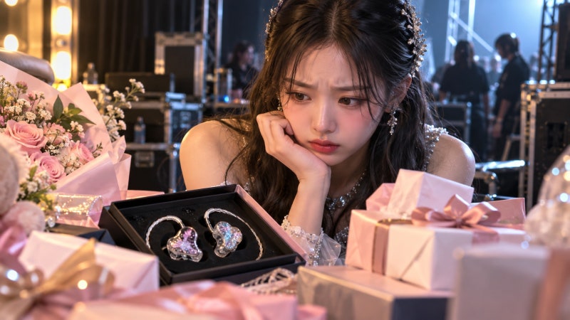 리센느 리브 생일 공지 논란, 커스텀 인이어가 불붙인 팬 선물 기준