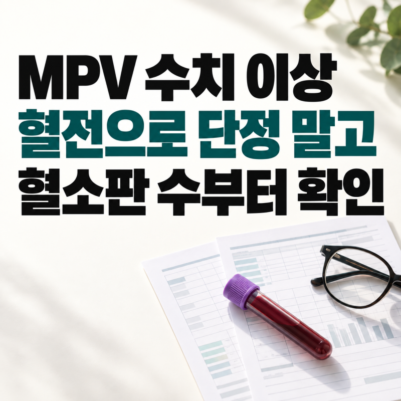 MPV 수치가 높으면 혈전일까? 혈소판 수와 함께 읽는 법
