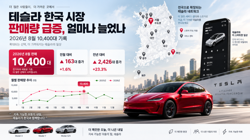 테슬라 국내 판매량 급증, AS는 괜찮을까? 8월 1만400대·서비스센터·정비망 현실