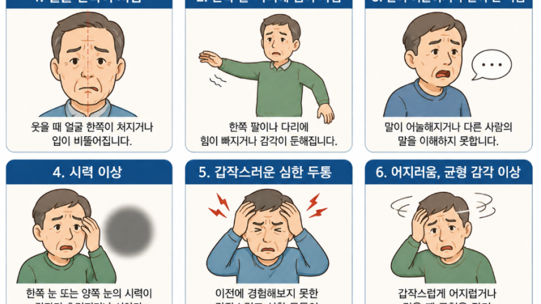 뇌졸중 전조증상 5가지, 미리 알고 예방하는 방법