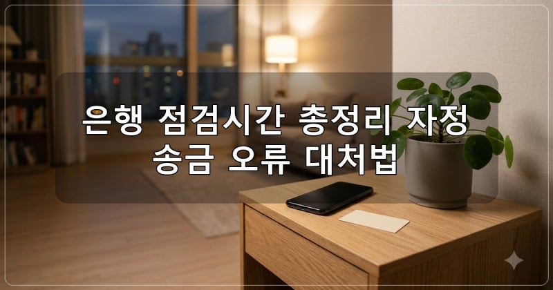 은행 점검시간은 언제일까? 주요 업무 제한과 체크포인트