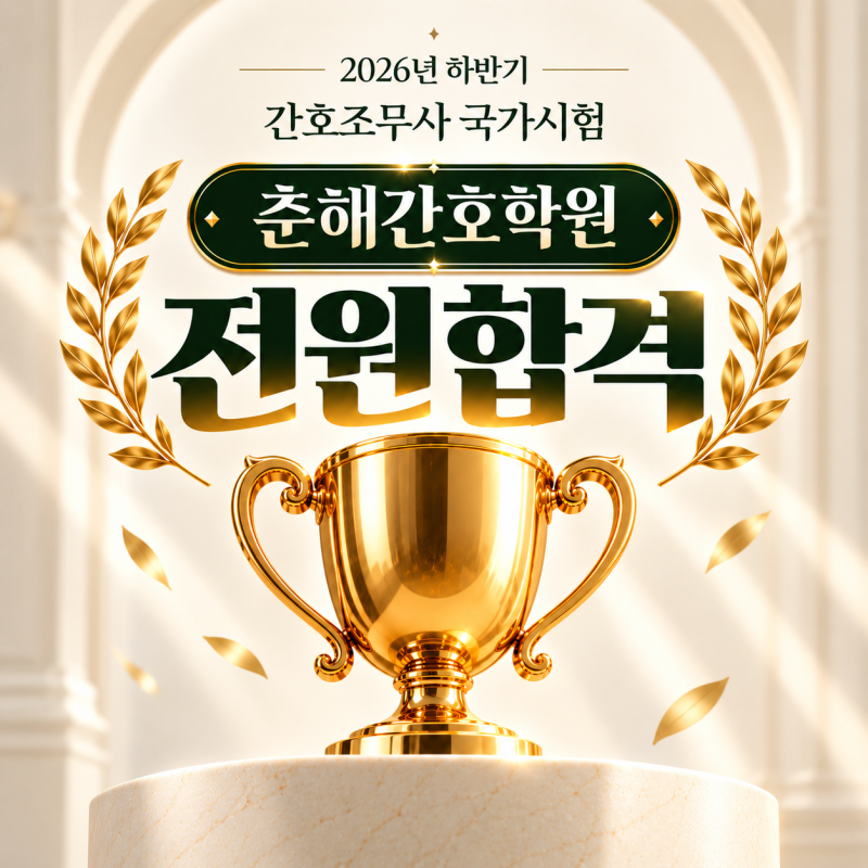 춘해간호학원 2026년 하반기 간호조무사 국가시험 전원 합격과 만점자 배출