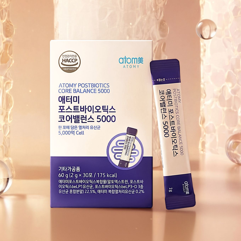 [장/유산균/포스트바이오틱스 코어밸런스 5000] 장 건강의 핵심, 애터미 포스트바이오틱스 코....