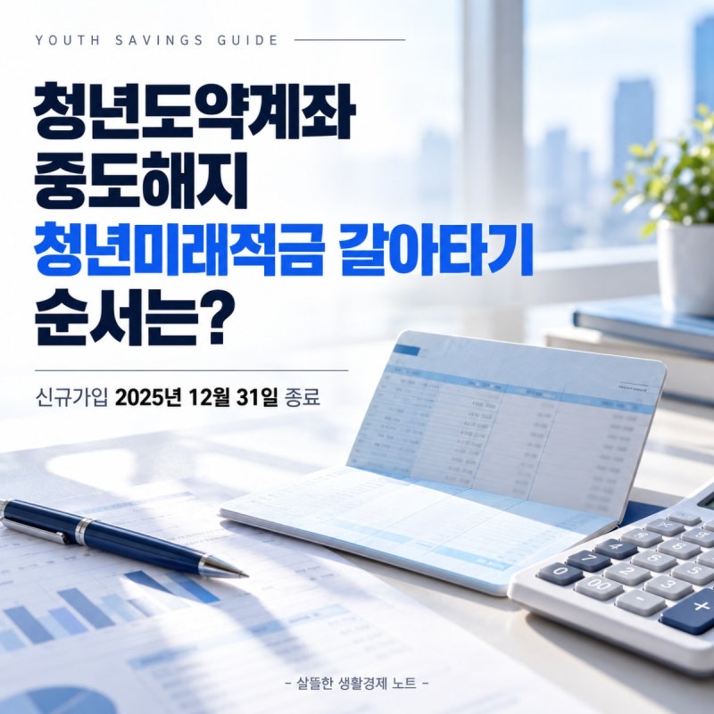 청년도약계좌 중도해지 조건과 청년미래적금 갈아타기 순서 총정리