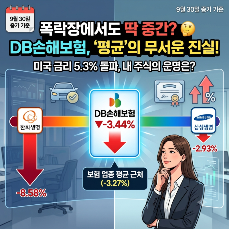 DB손해보험 주가 전망 "업종 안에서 평균 자리에 있다는 것의 의미"
