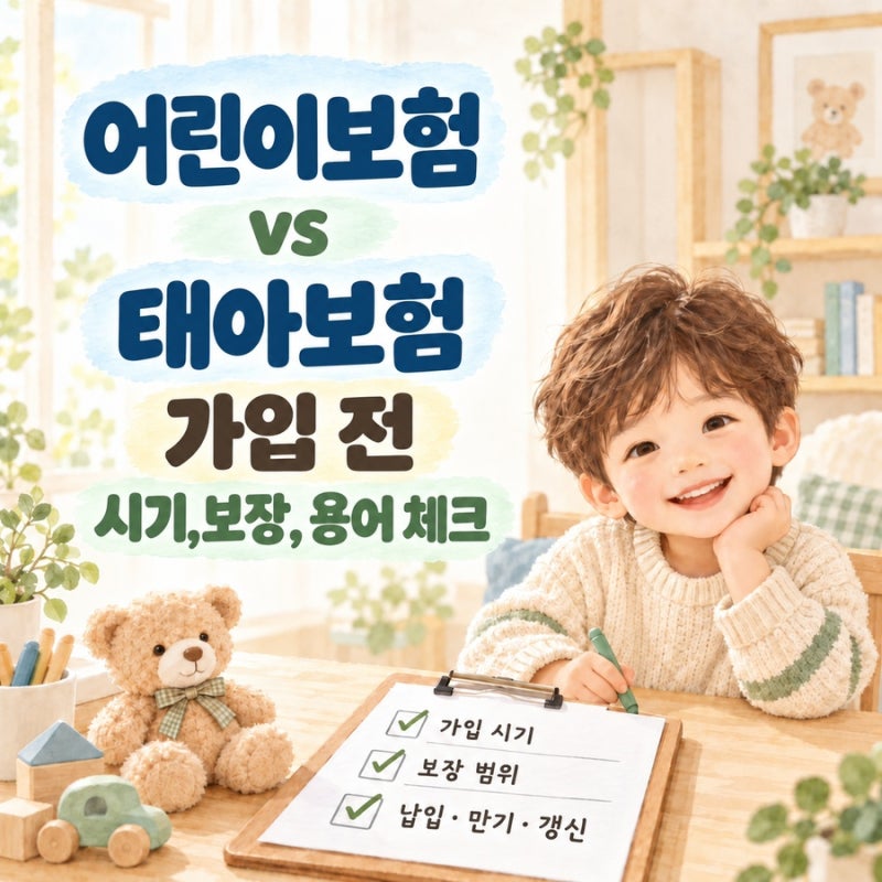 어린이보험 vs 태아보험 가입 전 시기, 보장, 용어 체크