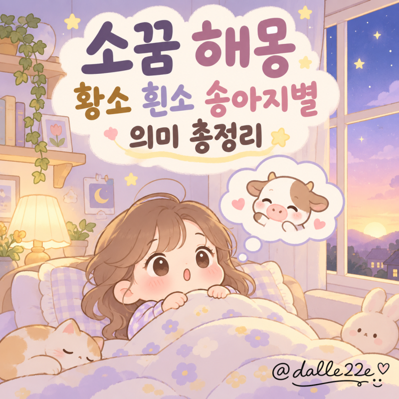 소꿈 해몽 황소 흰소 송아지별 의미 총정리