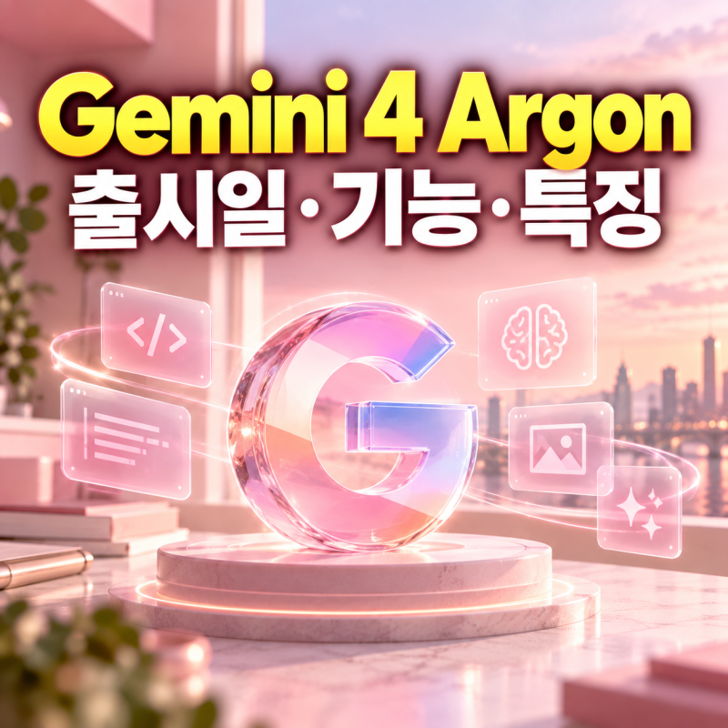 구글 제미나이 4 아르곤(Gemini 4 Argon)이란? 출시일과 뜻·기능·특징·사용법정리