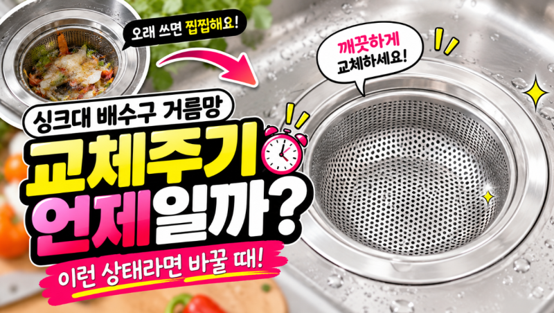 싱크대 배수구 거름망 교체주기 언제일까? 바꿔야 할 때 체크