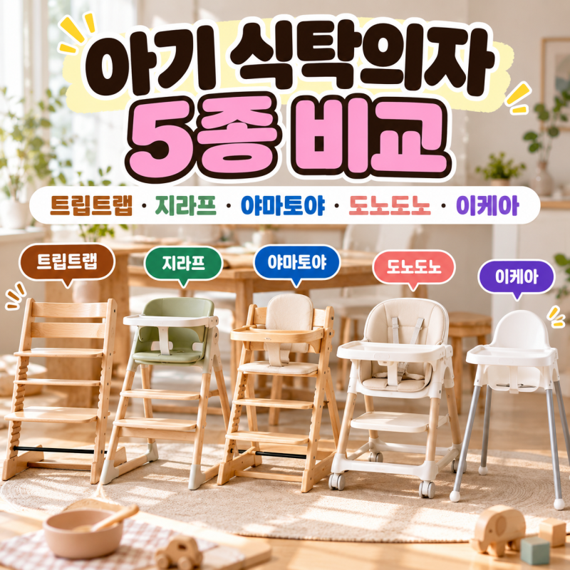 아기 하이체어 5종 비교｜트립트랩·지라프·야마토야·도노도노·이케아, 뭐가 다를까?