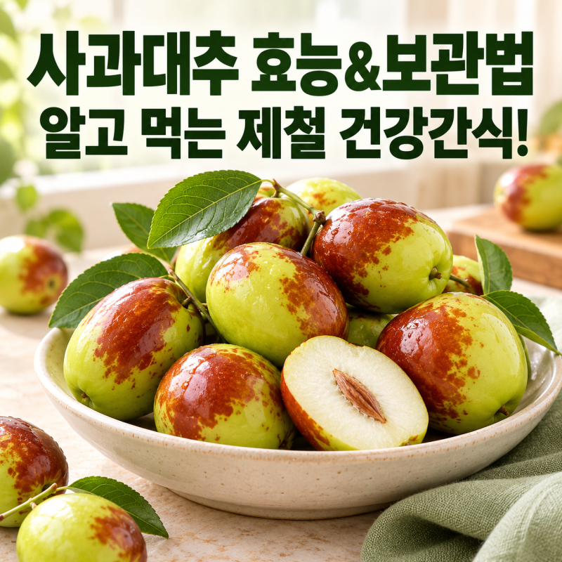 사과대추 효능&보관법 알고 먹는 제철 건강간식!
