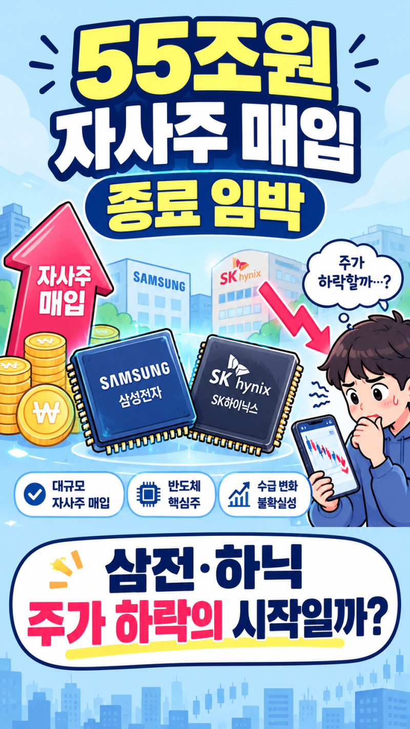 삼성전자·SK하이닉스 자사주 매입 끝물, 이제 주가 하락이 시작될까? 개미들이 주목해야 할 3....