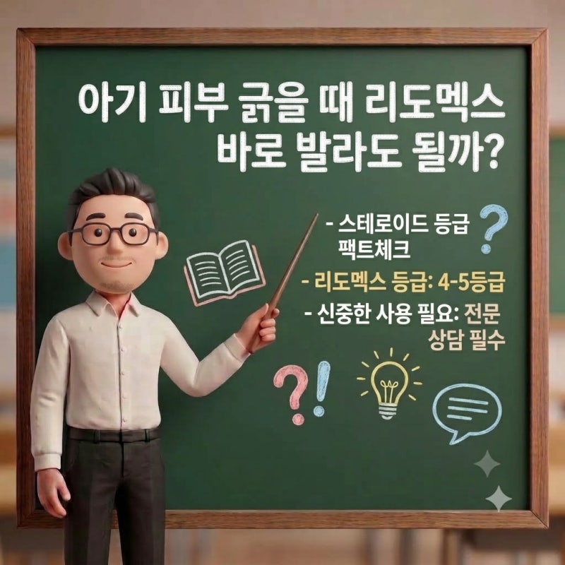 아기 피부 긁을 때 리도멕스 바로 발라도 될까? 스테로이드 등급 팩트체크