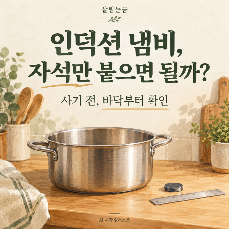 인덕션 냄비 고르는 법, 자석만 붙으면 될까?