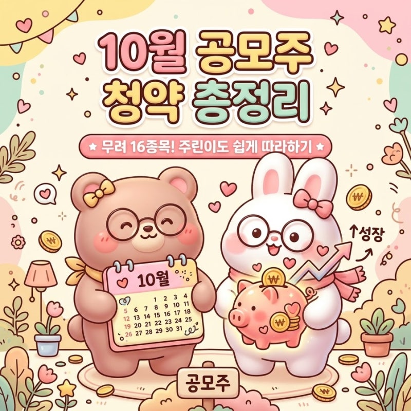 2026년 10월 공모주 일정 총정리 10월 공모주 달력 받아가세요 !