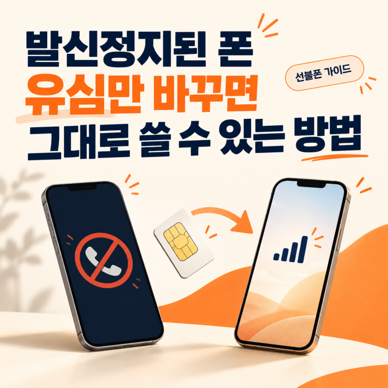 발신정지된 폰, 유심만 바꾸면 그대로 쓸 수 있는 방법