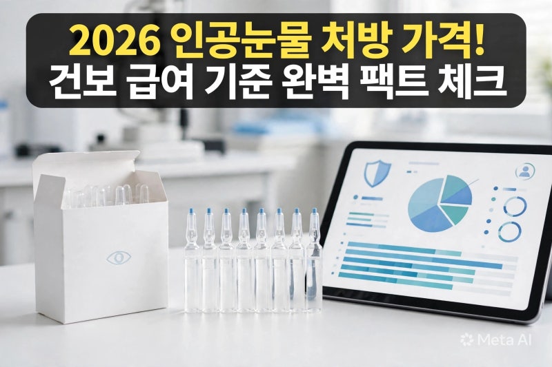 2026 인공눈물 처방 가격과 건강보험 급여 기준 총정리