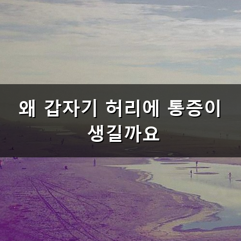 허리 디스크 치료 일상에서 지키는 바른 자세와 관리법