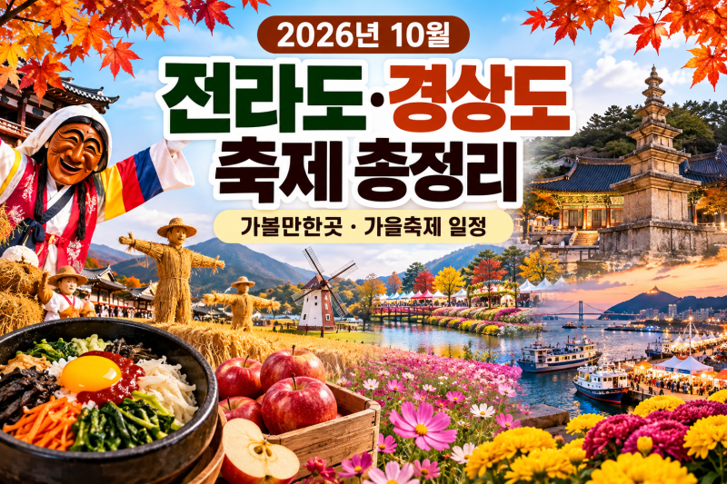 2026년 10월 전라도·경상도 축제 총정리｜가볼만한곳·가을축제 일정