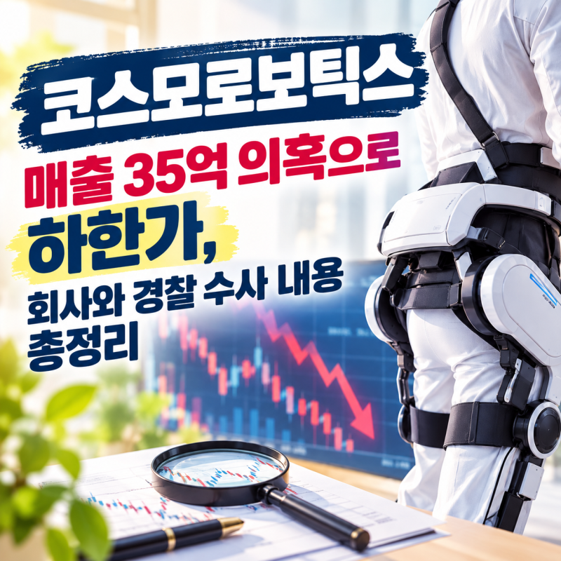 코스모로보틱스｜매출 35억 의혹으로 하한가, 회사와 경찰 수사 내용 총정리