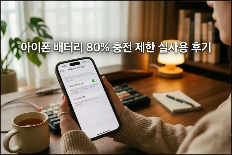 아이폰 배터리 왜 빨리 없어질까? 아이폰 80% 충전 제한 해보니 완전히 달라진 후기
