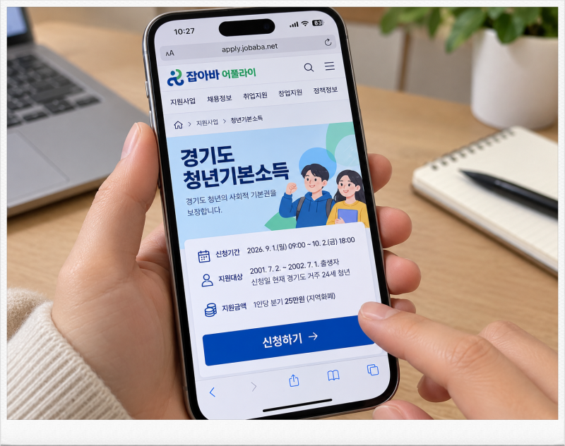 경기도 청년기본소득 25만원, 10월 2일 오후 6시 마감｜2001~2002년생 대상 확인