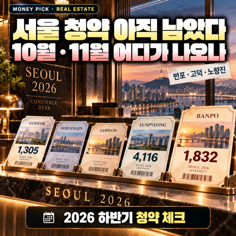 2026년 하반기 서울 청약 아직 남았다｜고덕강일3단지부터 반포 디에이치 클래스트까지 5곳 ....