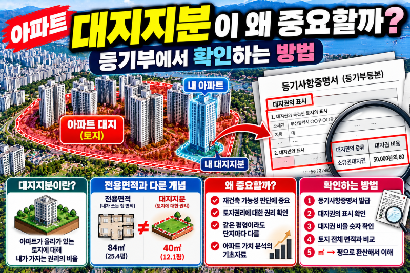 아파트 대지지분이 왜 중요할까?｜등기부에서 확인하는 방법