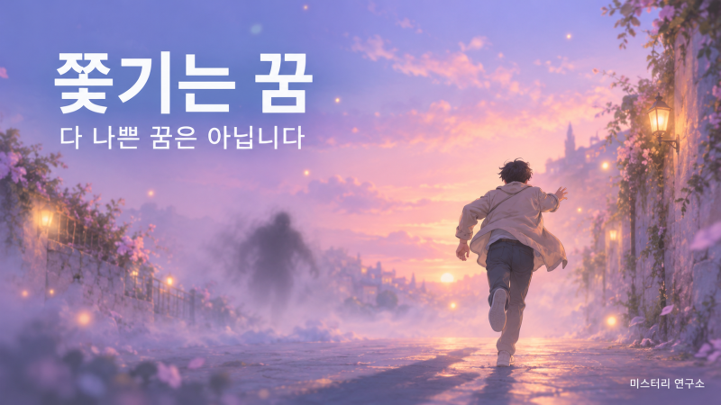 쫓기는 꿈이라고 다 나쁜 꿈은 아닙니다