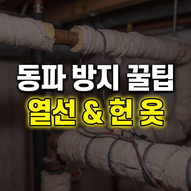 수도관 동파 방지 열선 설치 시 주의사항과 헌 옷 보온재 활용